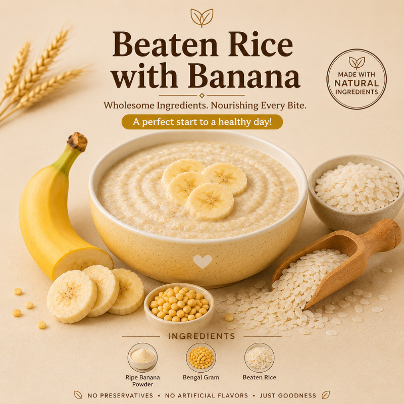 Beaten Rice with Banana