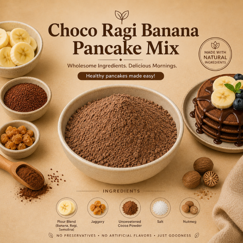 Choco Ragi Banana Pancake Mix
