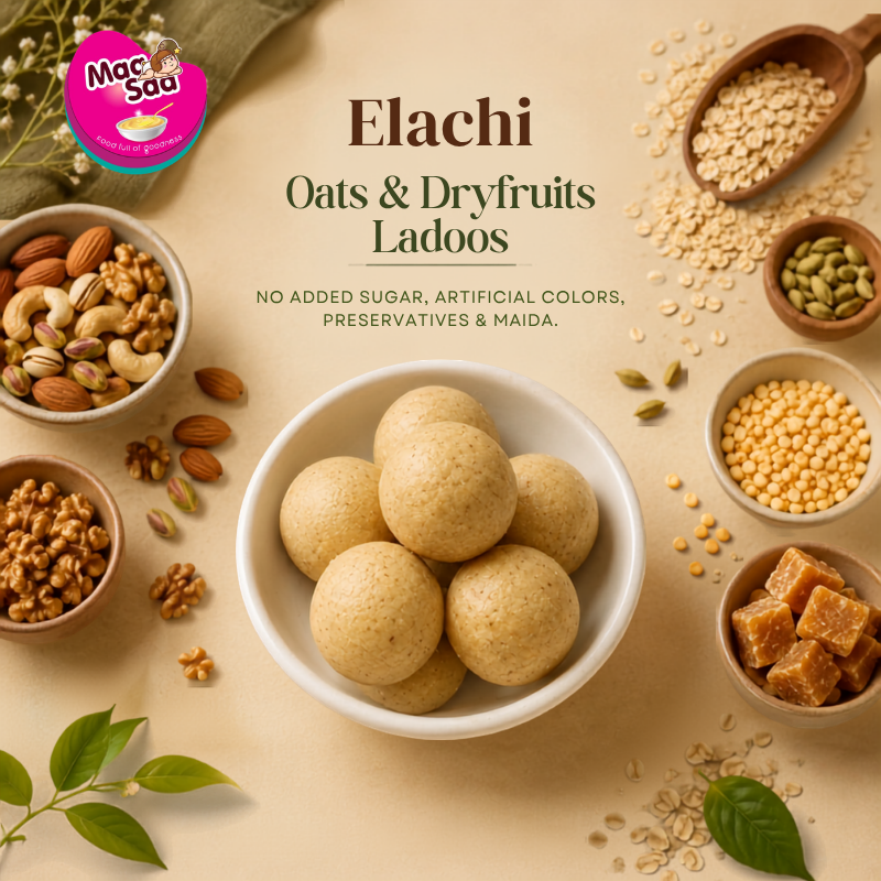 Elaichi Oats & Dry Fruits Ladoos
