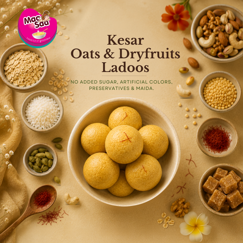 Kesar Oats & Dry Fruits Ladoos