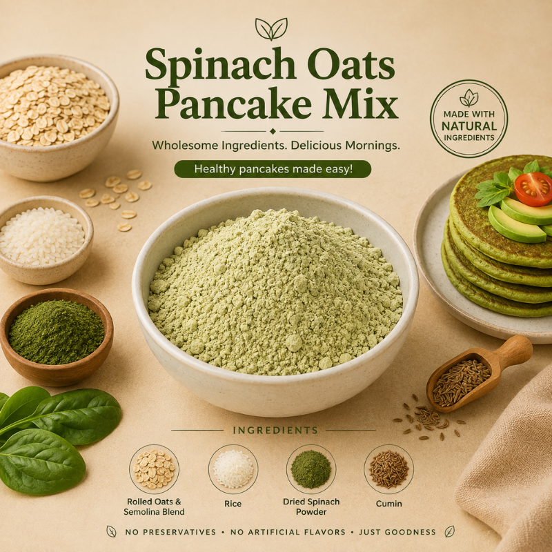 Spinach Oats Pancake Mix