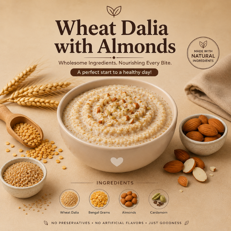 Wheat Dalia with Almonds