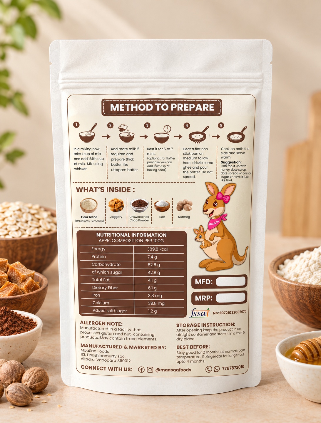 Choco Oats Pancake Mix - Image 3