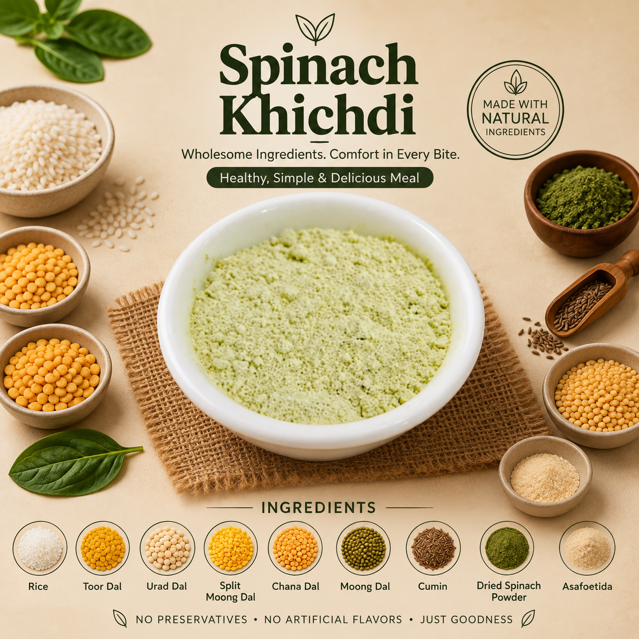 Spinach Khichdi